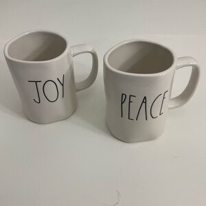 Rae Dunn Artisan Collection White Mugs